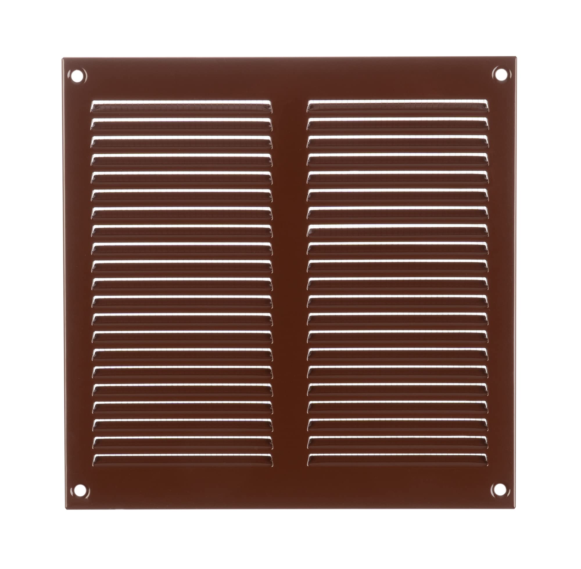 Steinberg14 Brown 200x200mm Metal Air Vent Cover with Insect Mesh - 8x8 inch Ventilation Grille - Air Vent Register for Walls and Ceilings - Ventilation Cover for Outdoor and Indoor