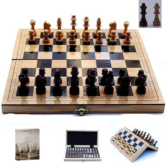 Yaunli Internationales Schach L/S Größe Faltbare Holz
