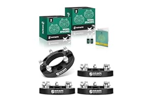 YHTAUTO 5x150mm Hubcentric Wheel Spacers 1 inch Fits Toyota Tundra, Sequoia, Land Cruiser, Lexus LX570, LX470 Models, Forged Tire Spacers 1 inch with M14x1.5 Studs 110mm Hub Bore 4Pcs, Black