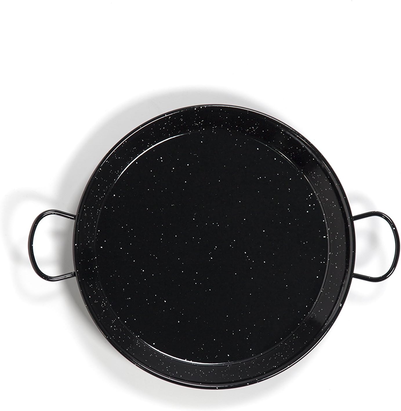 Vaello Campos Vaello La Valenciana Enameled Steel Valley Panel Paella Pan, 115 cm, Black
