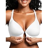 Racerback Bras with Metal Magnetic Front Closure - S-XL Wireless for Women No Underwire Seamless Supportive Bralettes