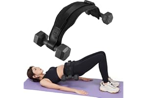 WOCUME Hip Thrust Belt for Dumbbells, Kettlebells, Plates, Premium Booty Belt for Women/Men, Hip Thrust Band Resistant Padding for Hip Protection for Home Gym Accessories, Adjustable & Slip Resistant