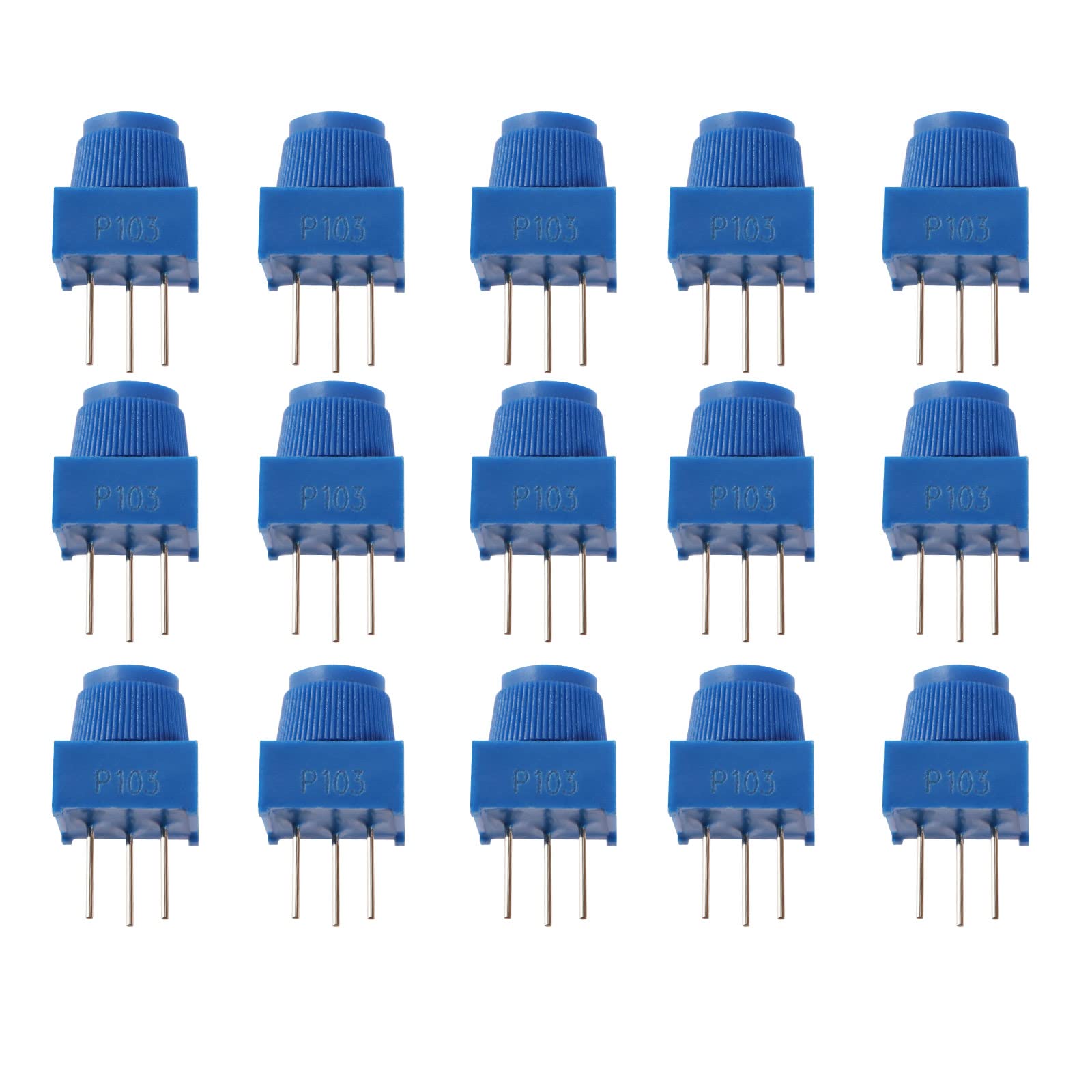 The Lord of the Tools 15PCS 10K Ohm Breadboard Trim Potentiometer with 270 Degree Rotatable Knob Variable Resistors Trimmer Potentiometer