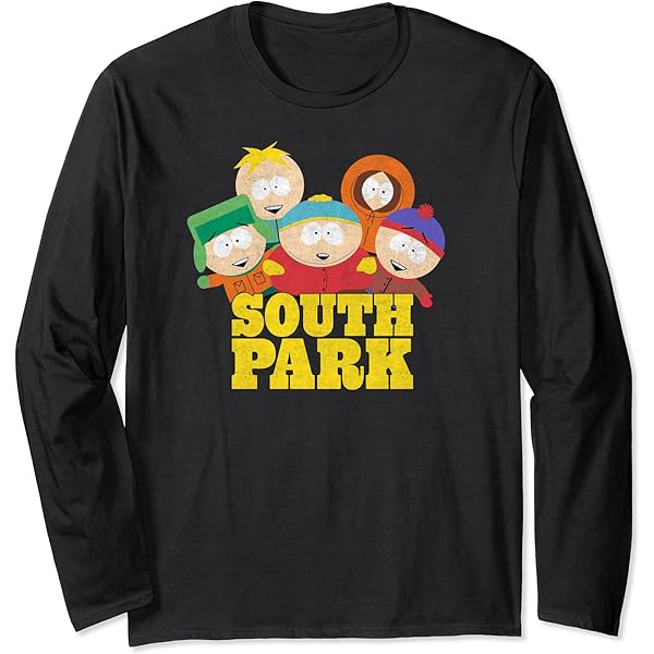 Amazon.com: South Park Gang Behind Logo Long Sleeve T-Shirt