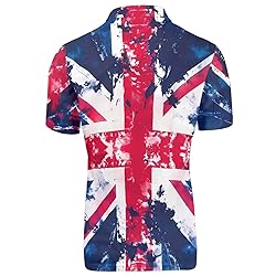 HUGS IDEA British Flag Print Short Sleeve Shirts