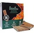 Fire Starters Sticks 96 pcs. Clean, Efficient, Ecologic, Odourless, Waterproof. Great for Camping, firestoves, BBQ, Charcoal.