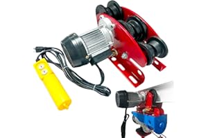 Bigorenda 2204LBS Electric Trolley for Power Hoist, for PA200-PA1000 Hoists Push Geared Overhead Heavy Duty Wheels,2.68"-4.33" Adjustable Beam Flange Width for Straight Curved I Beam Trolley