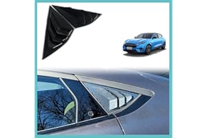 AOSKONOLOGY BestEvMod Compatible with Mustang Mach E 2021 2022 2023 2024 Quarter Side Window Scoop Louvers Cover Window Visor Cover ABS (Carbon Fiber)