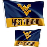 Desert Cactus West Virginia University Flag Double Sided WVU Mountaineers Banners 100% Polyester Indoor Outdoor 3x5 feet Flags (Double Sided - Flag 7)