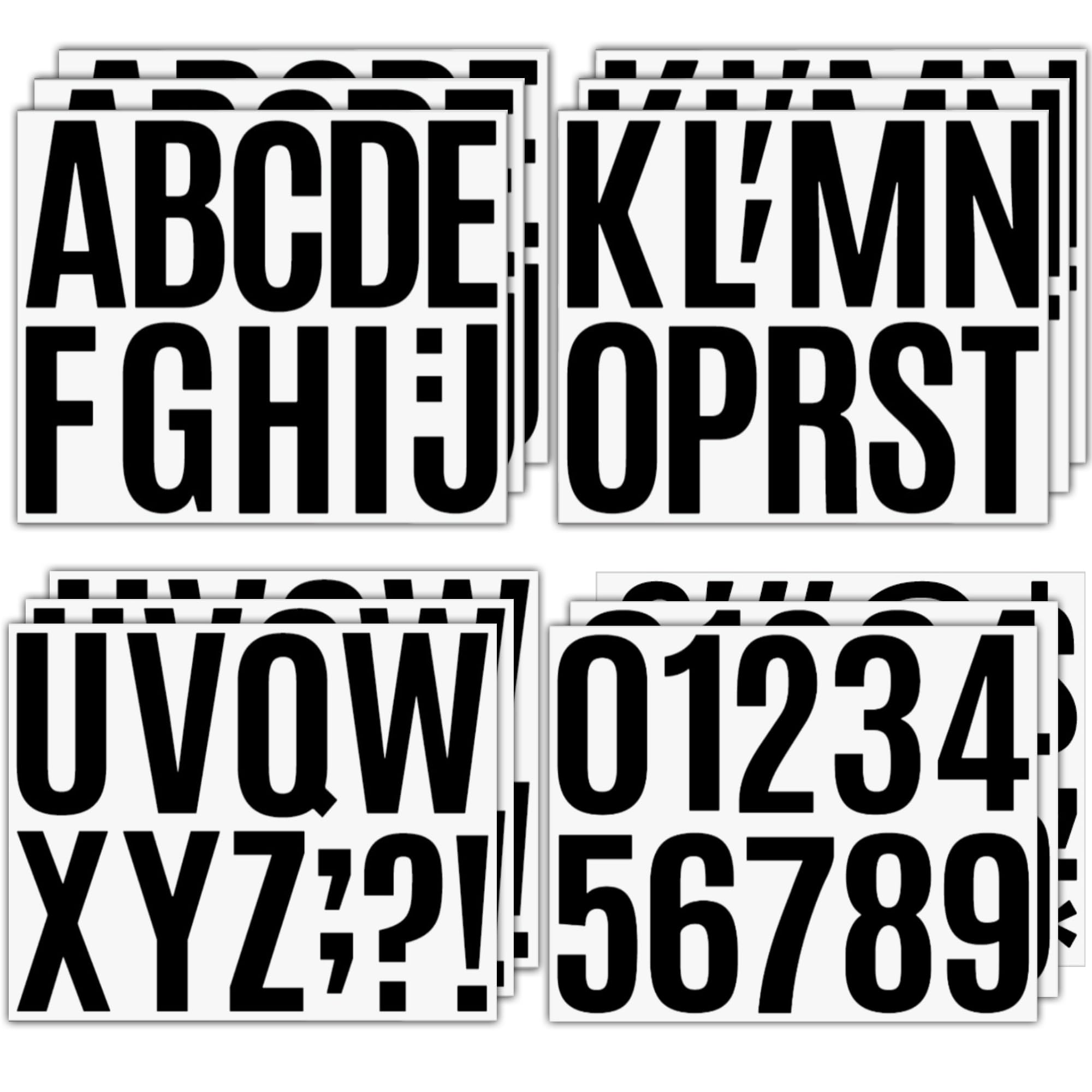 18 Sheets Self Adhesive Vinyl Letters Numbers