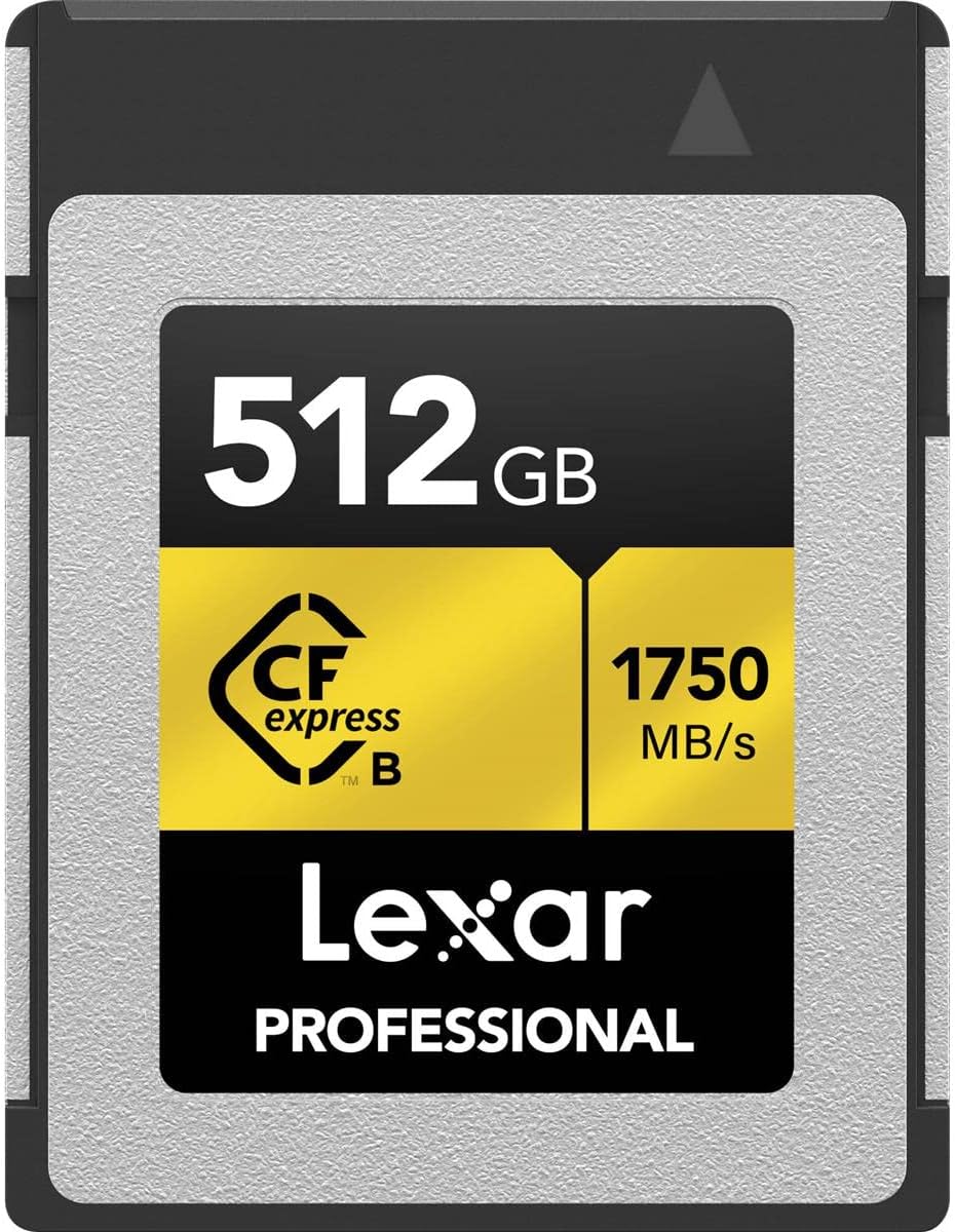 Lexar Professional 512GB CFexpress Type B Gold Series Card 1750MB/s Read
