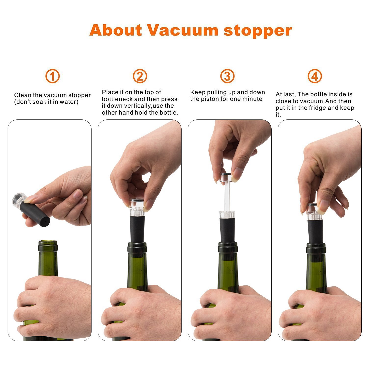 Wine Opener YUGOO Automatic Electric Bottle Opener with Foil Cutter, Vacuum Stopper, Wine Aerator Pourer as Gift Set, - Red