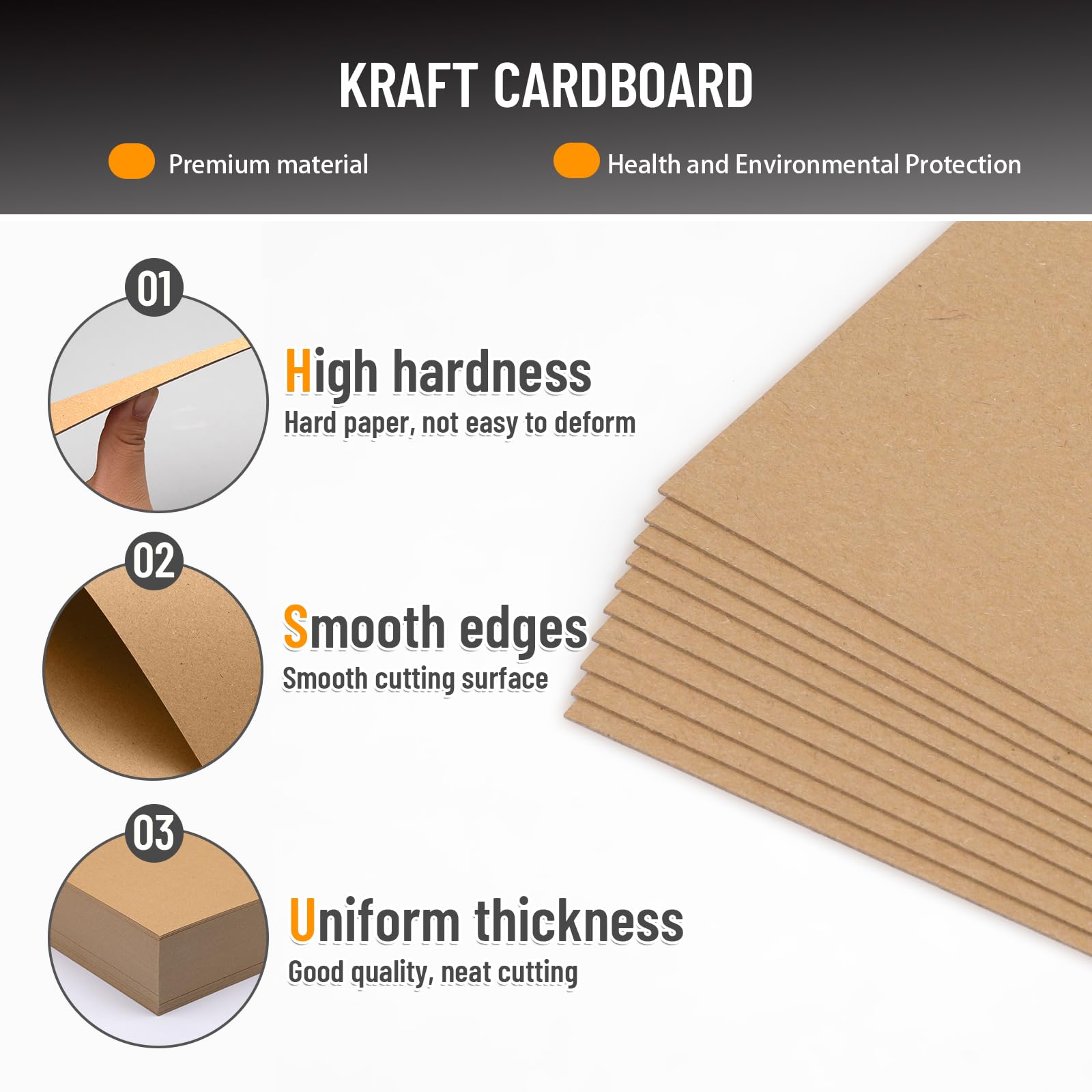 JNENERY 10 Chipboard Sheets 8.5 x 11