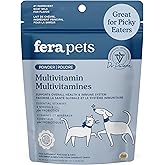 Fera Pets Goat Milk Topper - Multivitamin for Dogs & Cats with Probiotics - Supports Overall Health, Gut Health, and Immune S