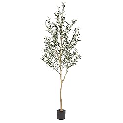 Realead 6ft Artificial Olive Tree, Tall Faux Olive