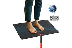 Z ZONAMA Grounding Mat with 100K Ohmresistor,The Globe Pad for Feet Earth Ground Therapy Improved Sleep Reduced Pain,Earth Grounded Pads Healthy Mats with Grounding Wire Magnetic Therapy