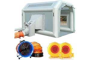 Sewinfla Inflatable Paint Booth Tent 10.8x8.2x7.2Ft with Air Extractor Device, Portable Spray Paint Booth with High Efficient Ventilation System for Cars, Auto Parts, Furnitures Painting