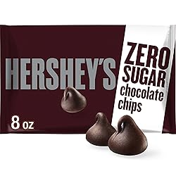 HERSHEY'S Zero Sugar Chocolate Baking Chips Bag, 8 oz