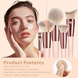 Start Makers Glamour Gaze 13Pcs Marble Makeup Brush Set Crystal Handles view 3