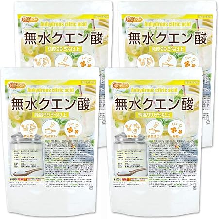 Amazon Nichiga ニチガ 無水 クエン酸 3ｋｇ 4袋 食品添加物 12kg 02 Nichiga ニチガ クエン酸
