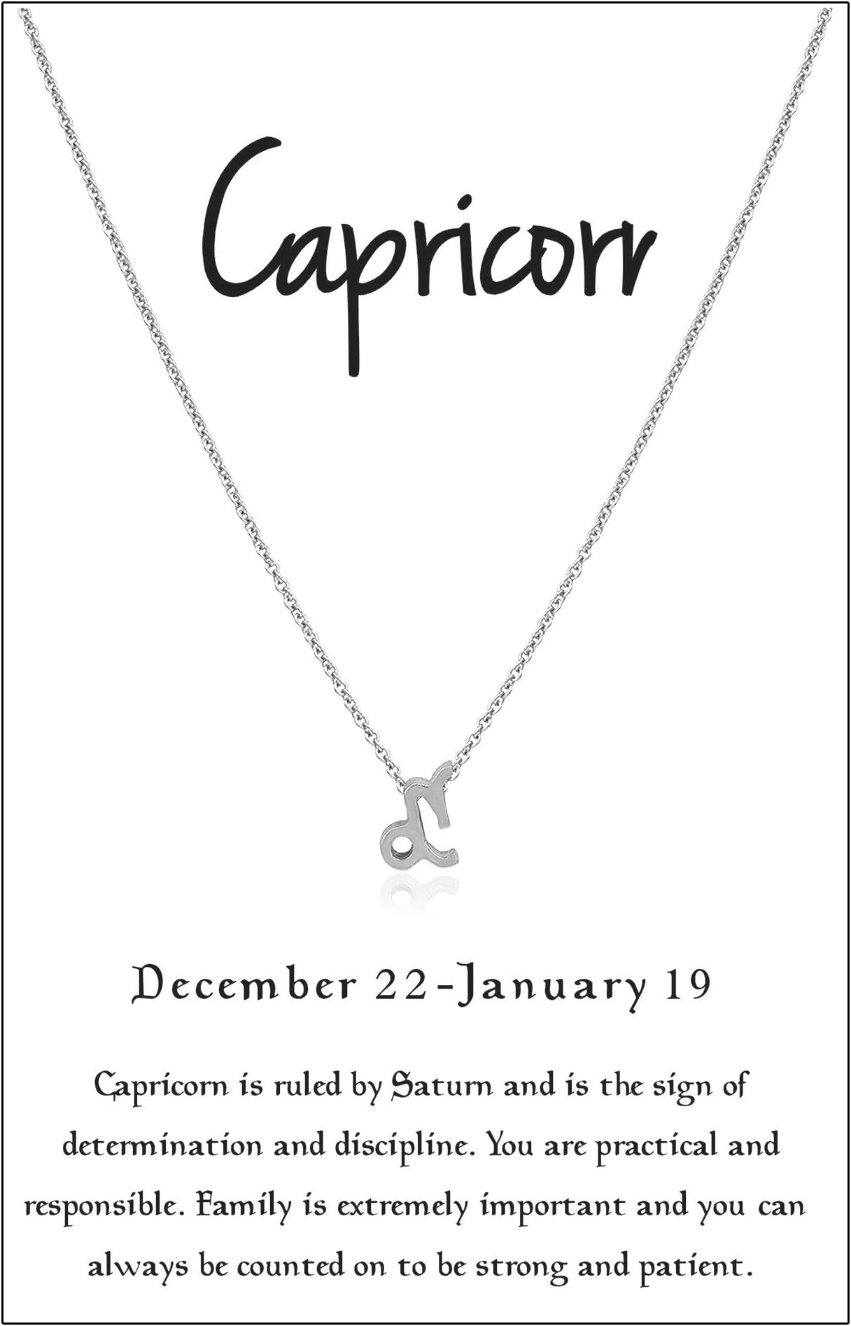 Women White Gold Plated Pendant 12 Zodiac Necklace