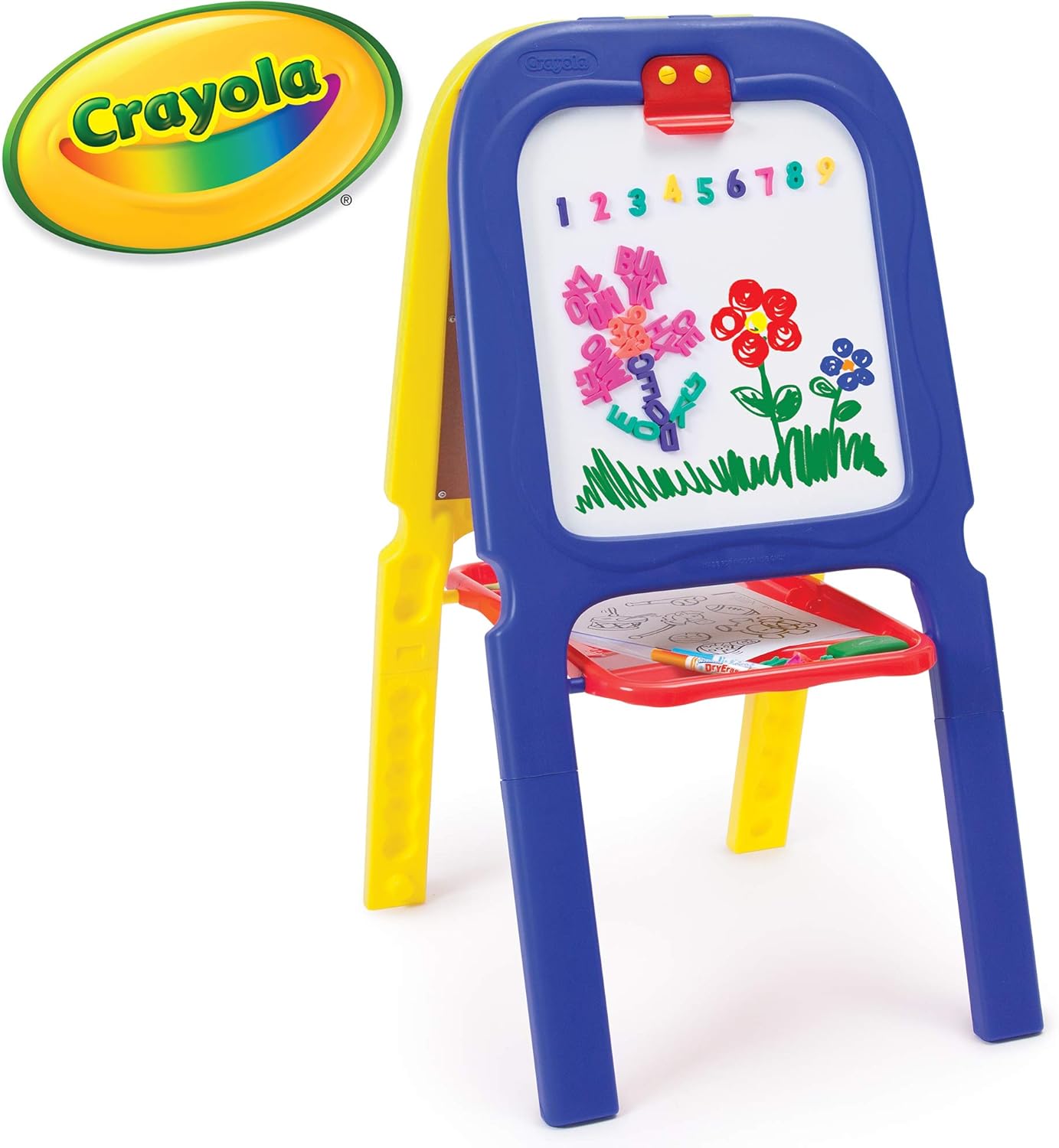 Crayola 3in1 Double Kids Easel, Blue and Yellow Amazon.ca Home