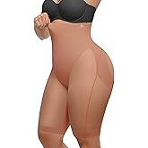 SHAPELLX Butt Lifting Shapewear for Women Tummy Control Body Shaper Faja Shorts High Waisted Girdle Mesh Compression Panties