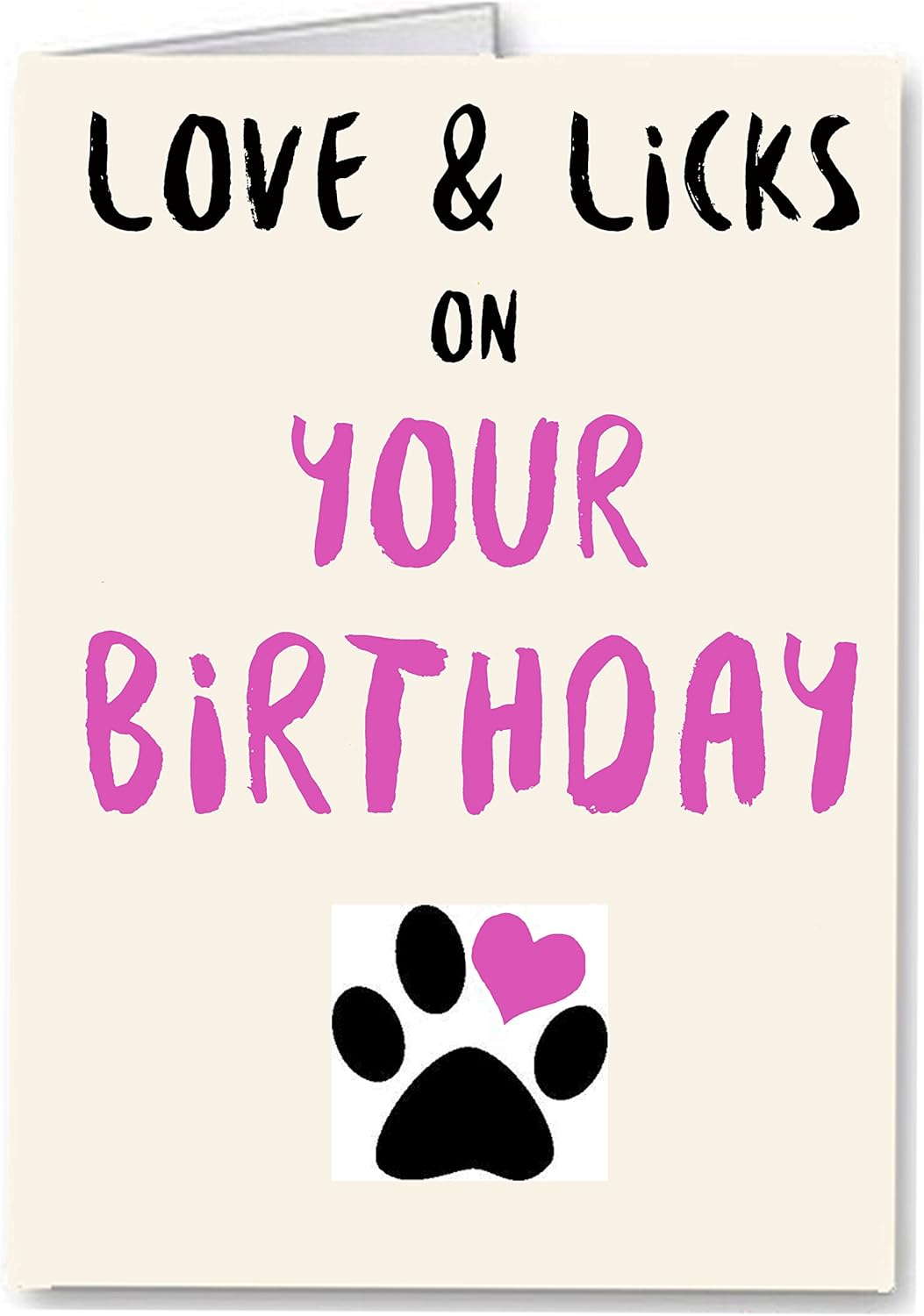Happy Birthday from The Dog - Premium Quality Card, black|grey, 210cm x 148.5cm