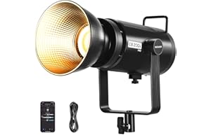NEEWER 210W COB LED Video Light with 2.4G/APP Control, 2700K-6500K Bi Color Continuous Output Lighting Studio Photography Rec