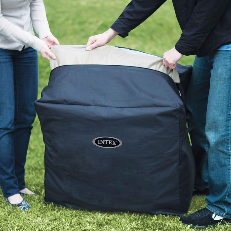 55090 - SPA Hinchable Exterior e Interior para 4 Personas, Medidas 175x175cm, Capacidad 795 litros, Temperatura del Agua 10º- 40º, SPA Inflable, bañera