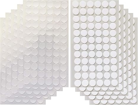 Amazon Co Jp Vkey 700枚 350組 直径1 5cm 透明 粘着面 薄い クリアドット 粘着面 面ファスナー付き コインテープ ホーム キッチン