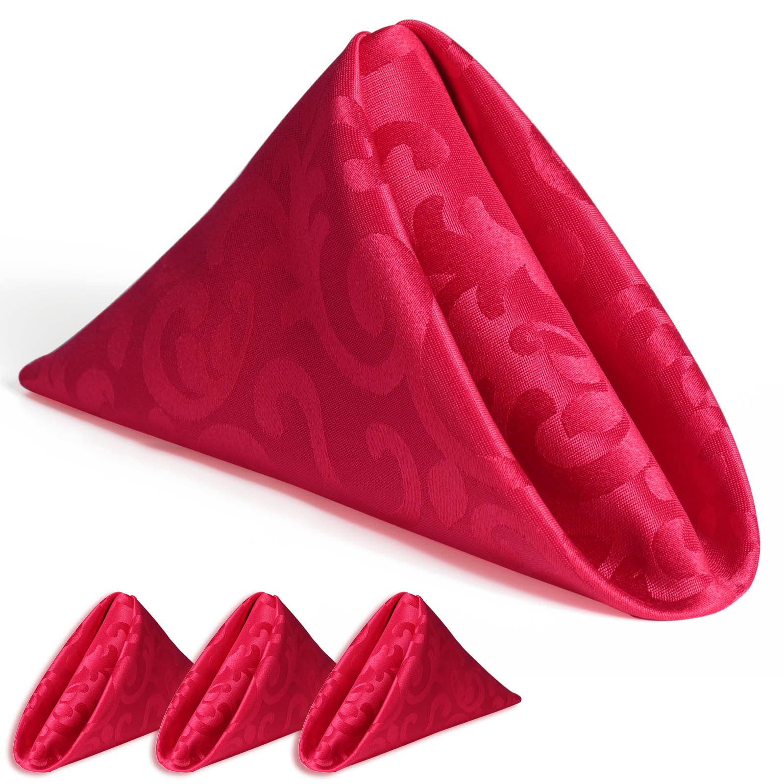 ZHIHUI Christmas Napkins Cloth Dinner Table Napkins, Durable Hotel Quality Table Cloth, Christmas Dining Decoration for Home,Wedding,Hotel,Banquet Parties,Xmas Events(Pack of 4)