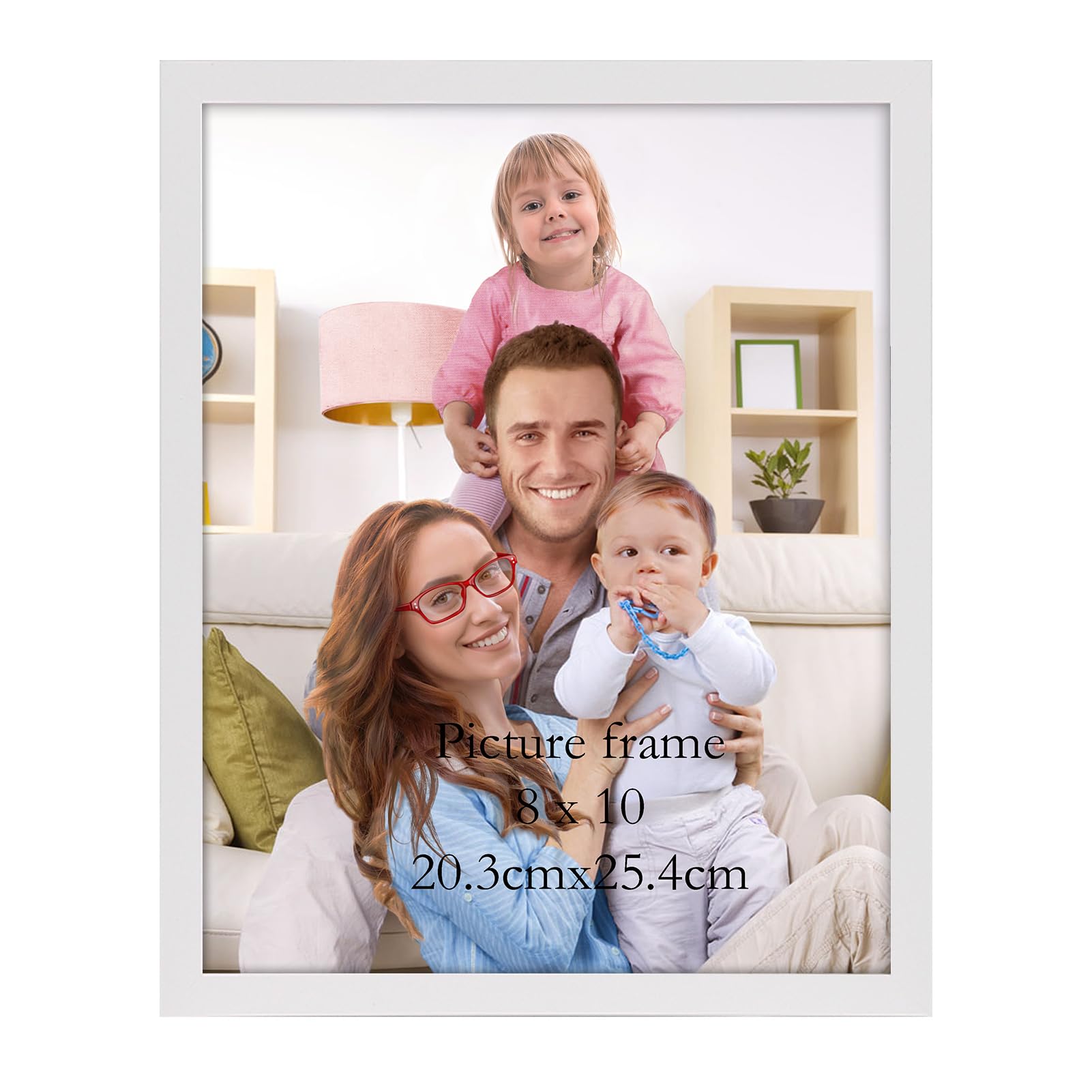 Giftgarden White 8x10 Photo Frame, Sleek Design Picture Frames 10x8 Versatile Tabletop or Wall Displays - Single