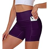 AOBUTE Women Swim Bike Shorts Sun Protection High Waisted UPF Pants with Pockets