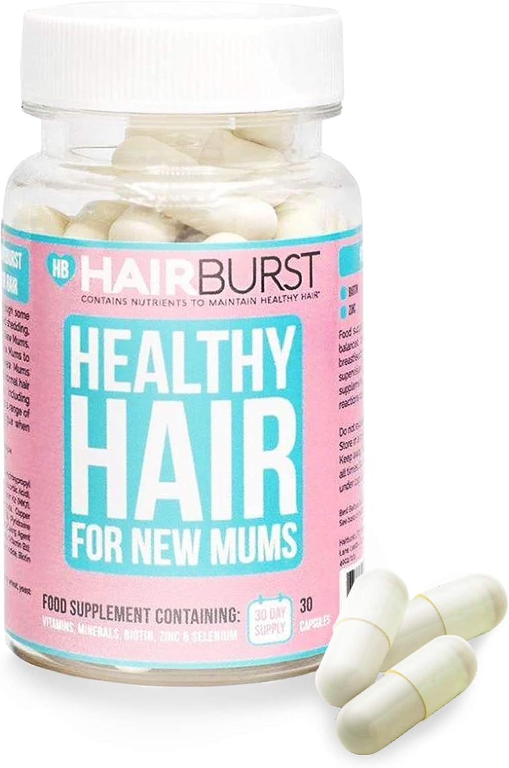 HAIR BURST Biotin Hair Vitamins, Safe for Pregnancy Breastfeeding & Postpartum