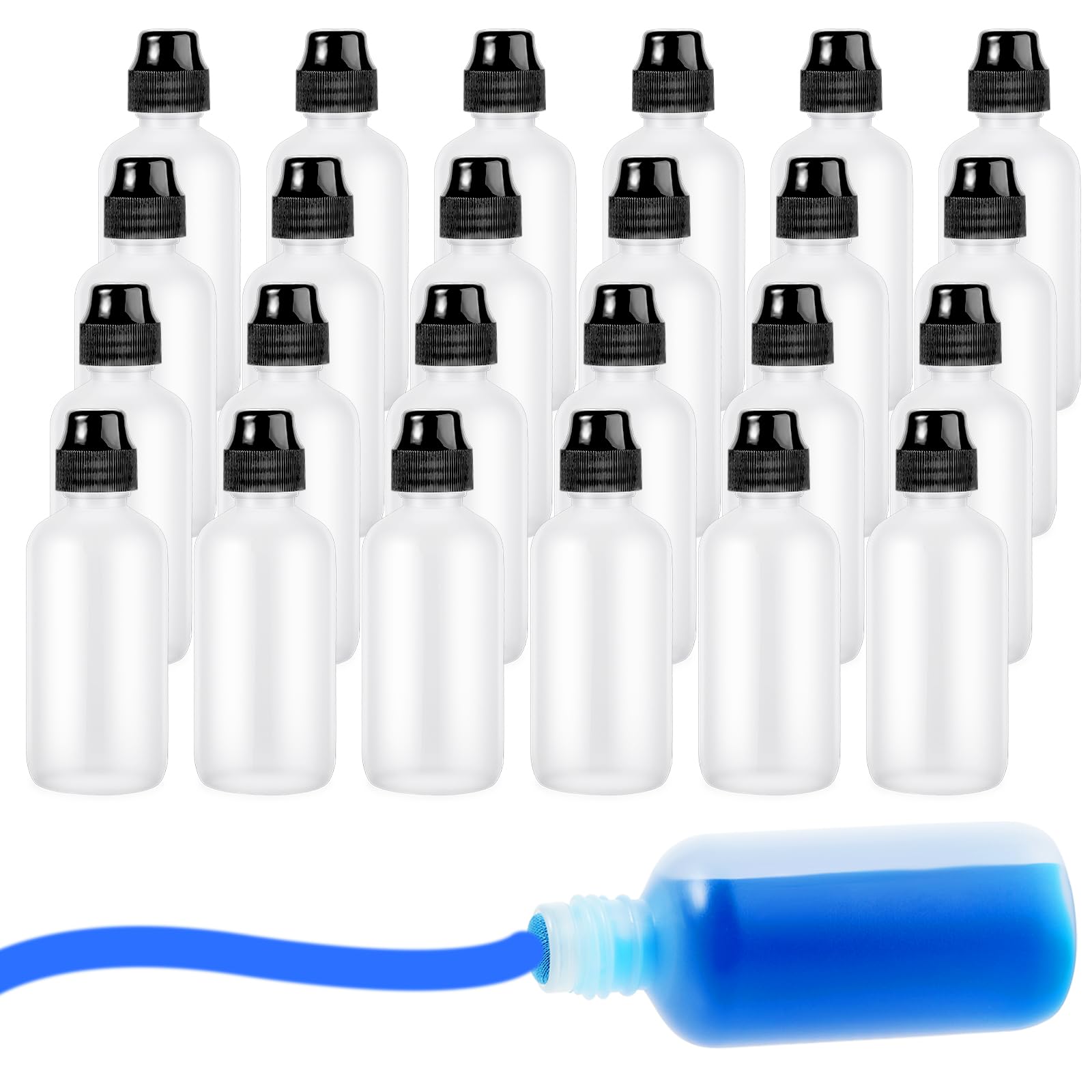 Photo 1 of MAQUITA 24 Pieces Empty 2 Ounce Paint Daubers bottles Marker Bottle Handy Sponge Tip Paint Dabbers Bottles Refillable Squeeze Bingo Daubers for Graffiti Art Wooden Boards Cloth Crafts