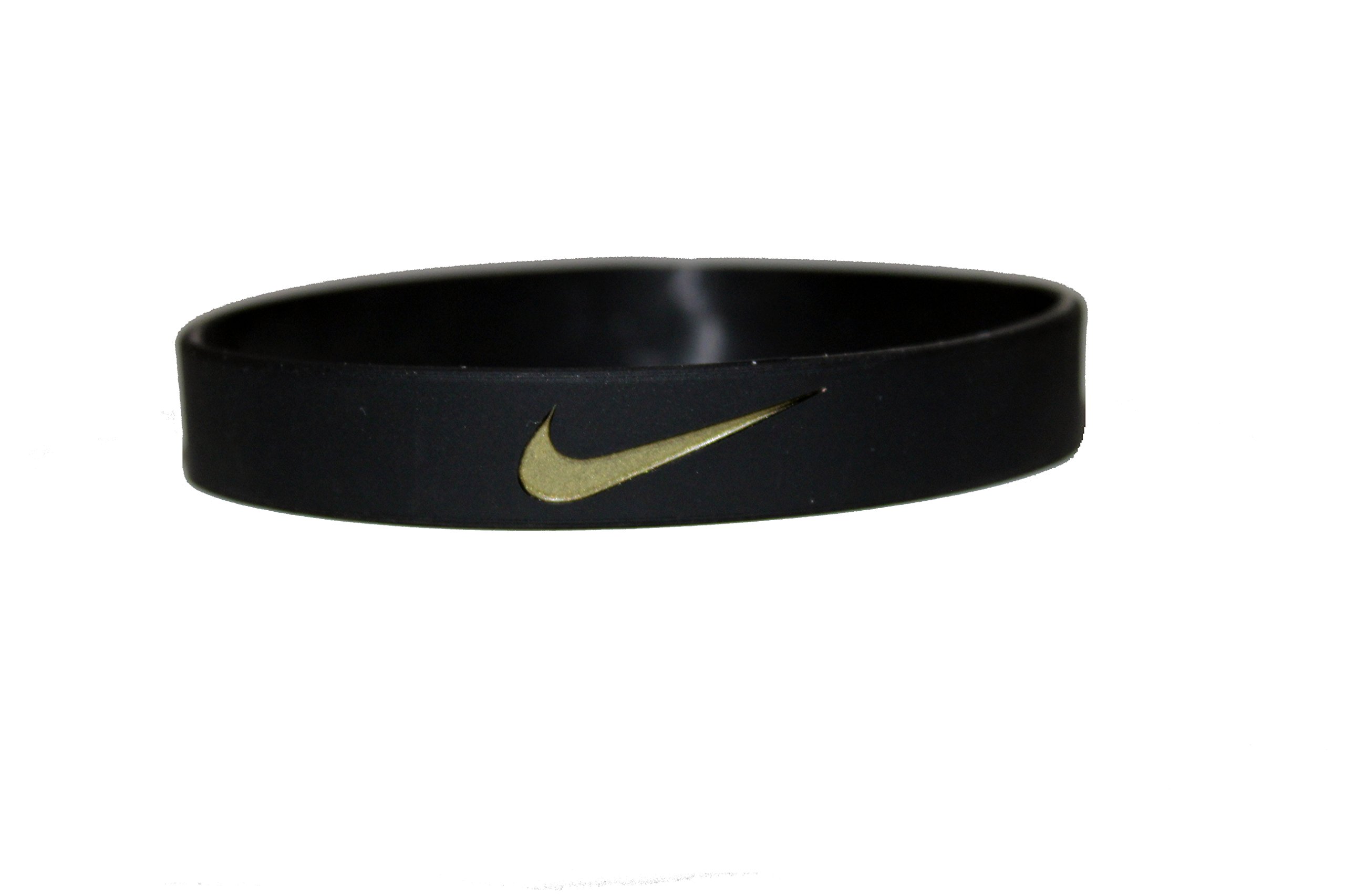Galleon - Nike Just Do It Bracelet/Wristband (Black With Antique Gold Letters)