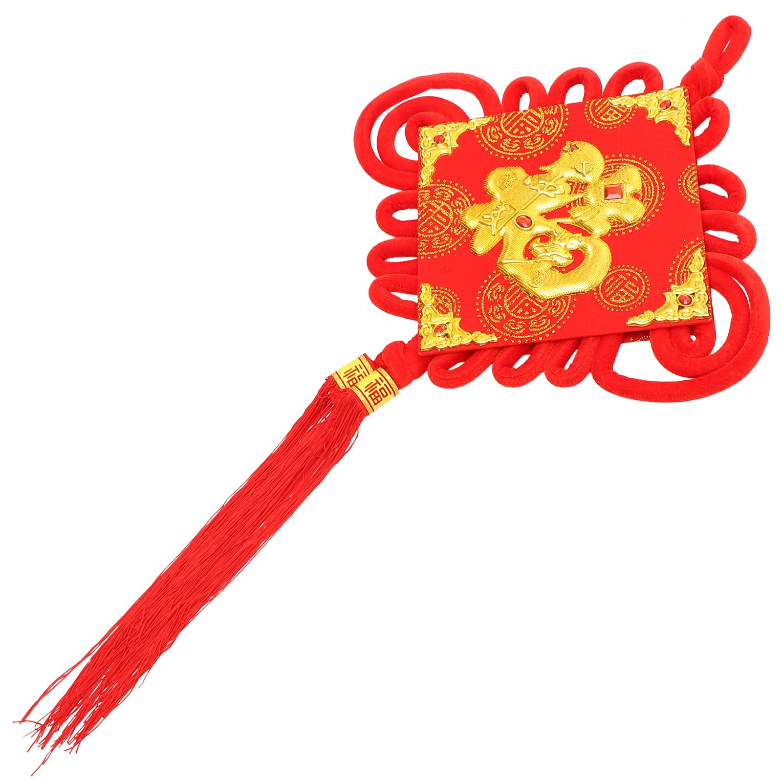 Yardwe Chinese Knot Pendant Chinese Art Decoration Chinese Spring Wall Ornaments Chinese New Year Knot Wealth Household Decor New Year Decoration Charm Abs Spring Festival Supplies