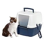 IRIS USA Jumbo Enclosed Cat Litter Box with Front