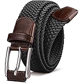 Housmai Stretch Braided Belt for Men -Mens Gift Elastic Woven Golf Belt 1 3/8"- for Golf Jeans Casual Wear