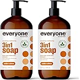 Everyone 3-in-1 Soap, Body Wash, Bubble Bath, Shampoo, 32 Ounce (Pack of 2), Cedar and Citrus, made with Essential Oils for Men and Women