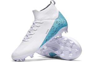 TOPSFEBA Soccer Cleats for Mens Womens Indoor Soccer Shoes Unisex Baseball Turf Shoes Youth Rugby Shoes Adult AG FG TF Football Boots Wide Training Sneaker