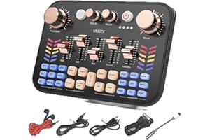 BNIFI VASDEV Podcast Soundboard Equipment Bundle With Bluetooth Voice Changer DJ Controller for Live Streaming Singing and Gaming