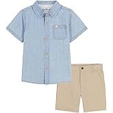 Calvin Klein boys 2pc Shirt Short Set