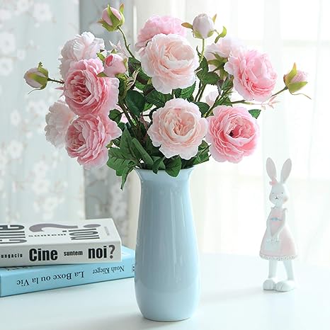 Amazon Co Jp 造花 観葉植物 花瓶付き バラ 薔薇 家庭 リビング ポーチ ダイニングテーブル ホーム ウェディング パーティー オフィス 寝室 ホテル用 装飾 人工植物 引越し祝い 母の日 プレゼント ホーム キッチン