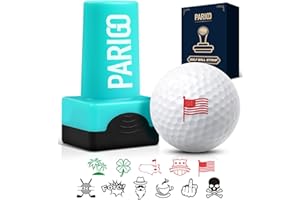PARIGO Golf Ball Stamp for Golf Gifts - Golf Ball Marker Stamp Personalized Golf Accessories for Men Women, Self-Inking Golf Ball Stamper Durable Color Reusable Golf Ball Marking Tool