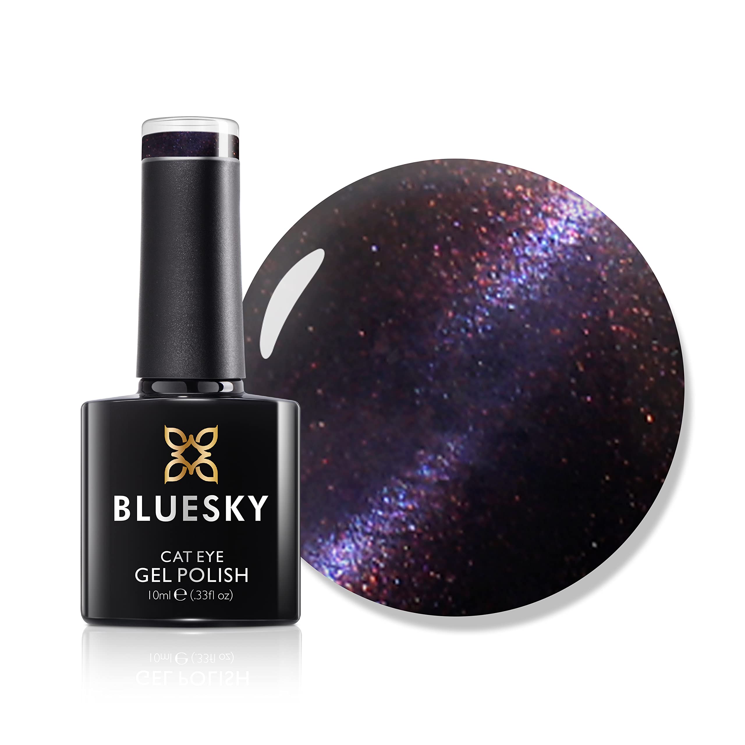 BLUESKY Gel Nail Polish, Cat Eye Coat, Purple, KA865, 10ml Gel Polish (Requires curing under UV/LED Lamp and a Dark Base to obtain effect pictured)