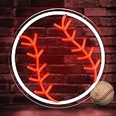 Baseball Neon Sign, Baseball Gifts for Boys, Baseball Gifts for Birthday Christmas Man Mom Kids, Dimmable Neon Baseball Lights for Wall Decor, Light up Baseball Party Decorations for Room, Baseball Led Light for boys