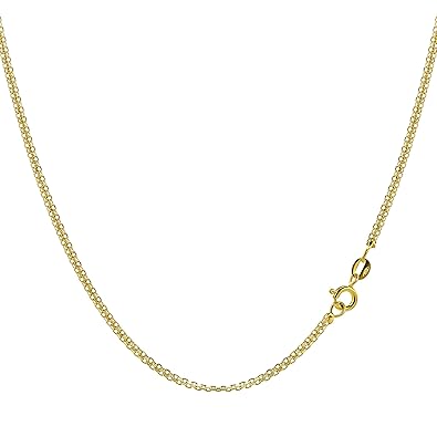 14 Karat 585 Gold Bismarck Kette Flach Unisex Gelbgold - 2 mm Breit - Länge Wählbar