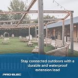 PRO ELEC PEL01008 Mains Extension Lead Outdoor 5m IP54 Orange 1-Gang view 5
